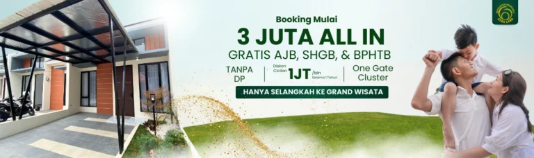 Promo rumah Ganda Arum Residence 5 Bekasi, booking mulai 3 juta all in dekat Grand Wisata dengan one gate cluster.