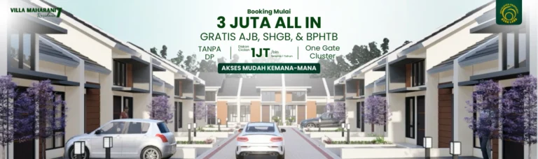 Promo booking Villa Maharani Residence 7 Bekasi mulai 3 juta all in gratis AJB SHGB dan BPHTB
