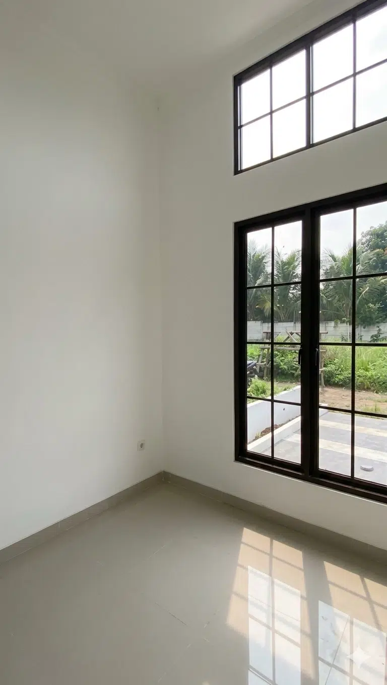 Ruang masuk dari rumah Kavling Maharani Setu