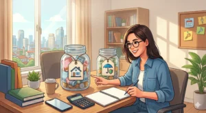 Menyiapkan antara dana darurat dan down payment.