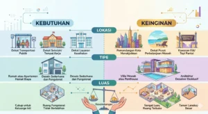 Tentukan Kebutuhan vs Keinginan (Lokasi, Tipe, Luas)